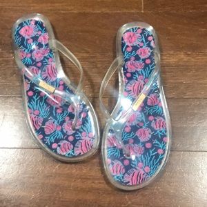 EUC Lilly Pulitzer flip flops